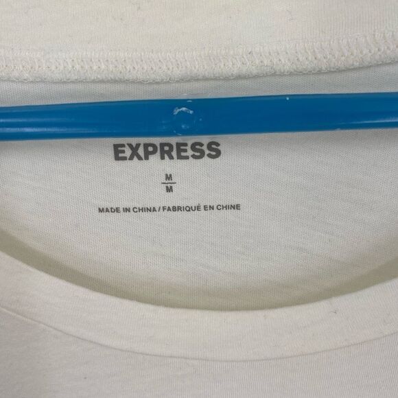 Express Women’s Scoop Neck Short Sleeve Sequin Detail Basic Teeshirt size M - Picture 4 of 6